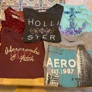 Bundle of Shirts,Hollister,Aeropostale,Abercrombie
